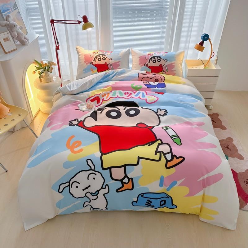Fashion C-Crayon Shin-Chan Bedding Sets Pillowcase 2/3Pcs Duvet Cover Set Quilt Cover For Kids Boys Girls Young Boys Bedroom