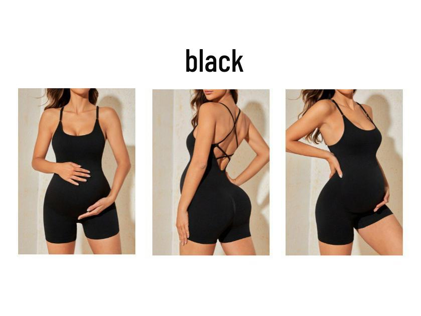 Summer Backless Maternity Jumpsuit: Sexy, Comfortable, High Waist Yoga Suit