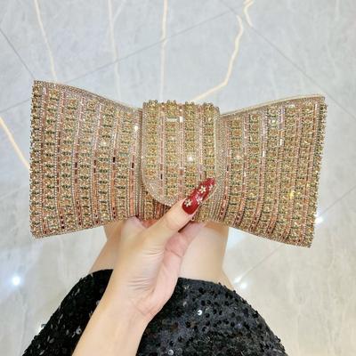 Borsa a Mano alla Moda con Diamanti, Borsa a Spalla Singola Crossbody, Elegante Borsa Piccola per Eventi Serale della Società