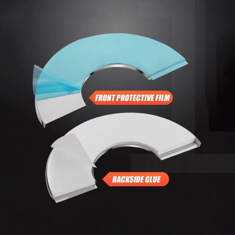 Self-Adhesive Stainless Steel Faucet Decorative Cover Easy Install Chrome Finish Universal Fit for Shower Bathroom Sink DIY Project