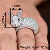 Huitan Unique Rabbit Rings for Women Dazzling Cubic Zirconia Lovely Lady Animals Finger Accessories Sweet Trendy Party Jewelry