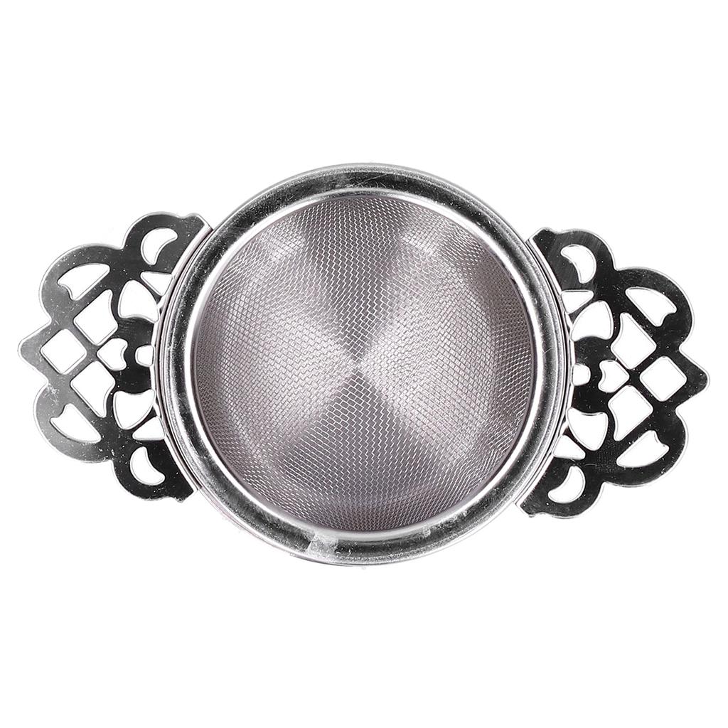 Stainless Steel Tea Strainer Loose Leaf Tea Infuser Filter Double Ear Kitchen Gadget
