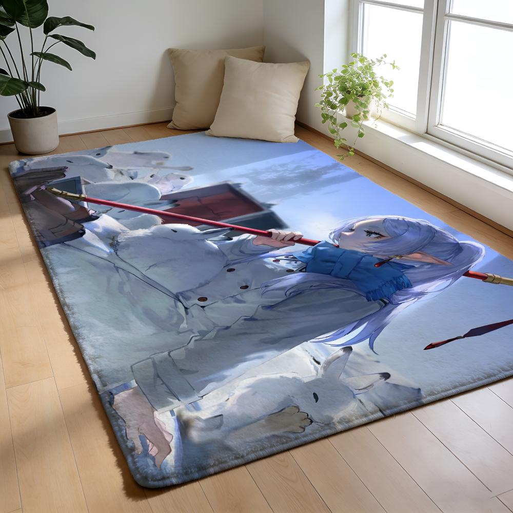 F-Frieren B-Beyond Journeyis End Floor Mat Soft Thick High Density Flannel Mat Non-Slip Absorbent Rug For Bathroom Bedroom Home