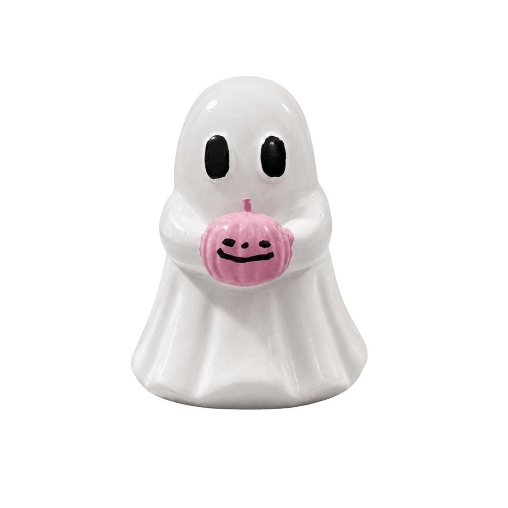 Pumpkin Witch Hat Bow Halloween Ornaments Cute Tabletop Decoration Resin Ghost Statue  Halloween