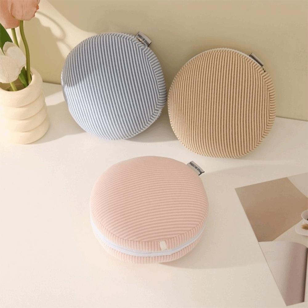 Stripe 2 In 1 Eye Mask Pillow Foldable Travel Folding Pillow Simple Neck Support Cushion  Adults