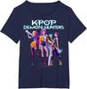 Kpop Demon Hunters Huntrx Heroic Poses Group Shot TShirt Summer Mens and Womens Clothing Fashion Short Sleeved Tshirt