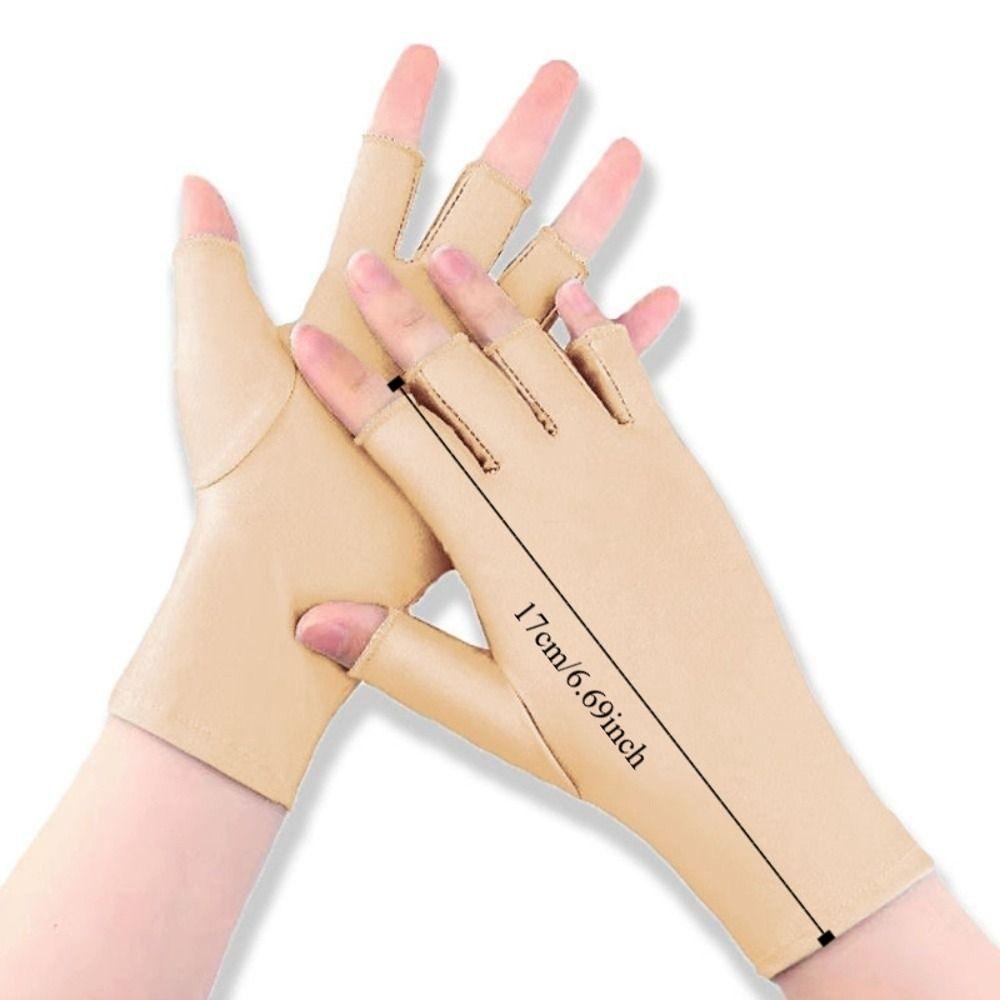 1 Pair Spandex Thin Ice Silk Gloves Semi-finger Half Finger Gloves  Summer