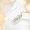 Luxurious Zircon Heart Hoop Earrings Flower U-Shaped Zircon Earrings for Women Charm Daily Jewelry Gift