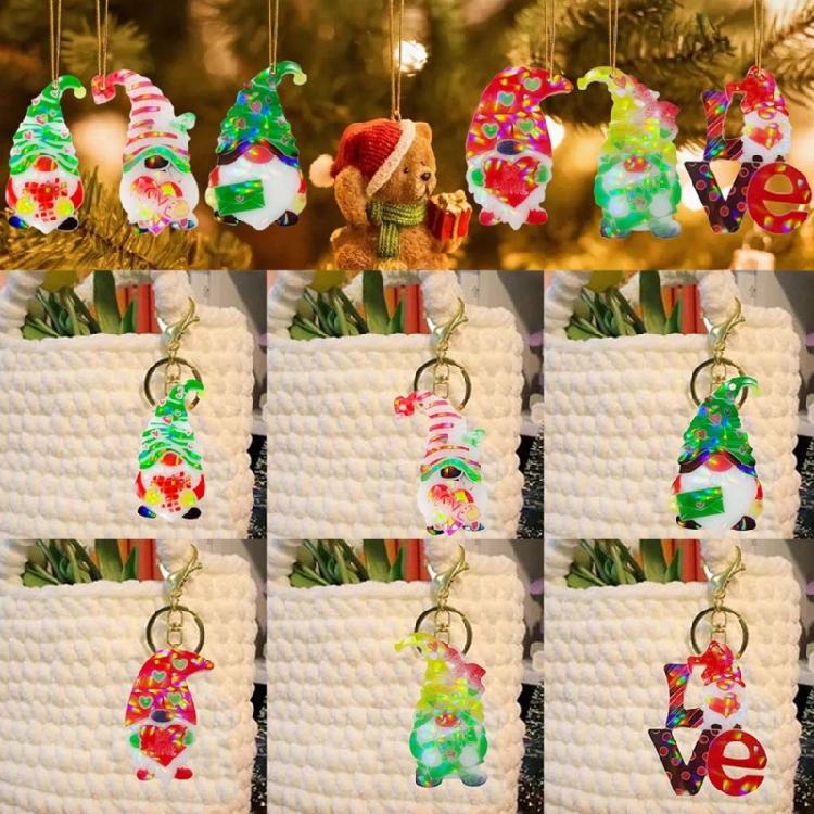 Holographic Resin Molds Christmas Gnome Silicone Molds Resin Pendant Molds