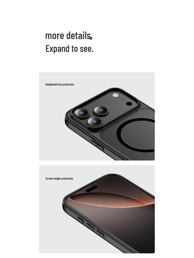 Apple iPhone 17 Pro Max Magnetiskt Transparent Airbag-skal - Fulltäckande Fallskydd