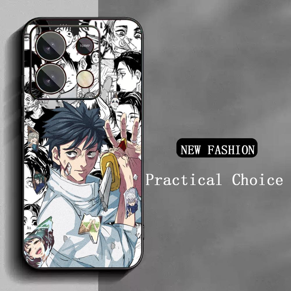 Okkotsu yuta cool anime man poster Phone Case For Redmi Note 14 13 12 11 Pro Plus S 5G 14C A3 Soft Black Phone Cover