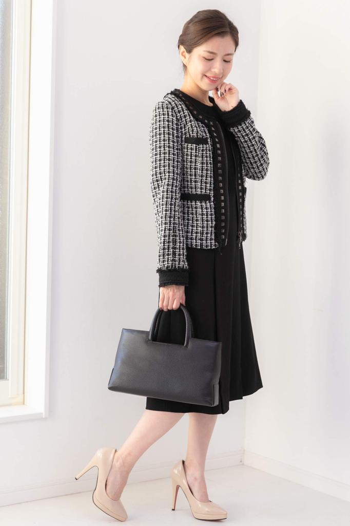 BAG Since Imai Bag Formal Bag GENOVA Made In Japan Genuine Leather Bag with Zipper Handbag Black [IMAI 1977] Women's (1804 Black)