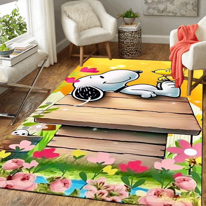 Cute Snoopy Cartoon Print Welcome Mat, Non-slip Decorative Home Rug, Suitable for Use In the Bedroom, Bedside, or Doorway.