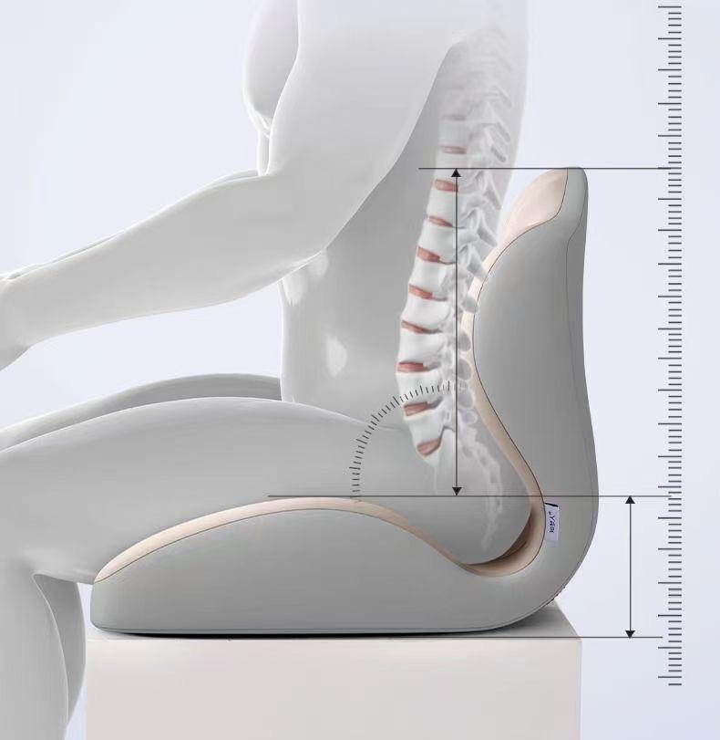 L-Shaped Memory Foam Cushion Ergonomic Office Chair Seat Pressure-Reducing Hip Waist Support Tailbone Pillow Car Seat Cushion
