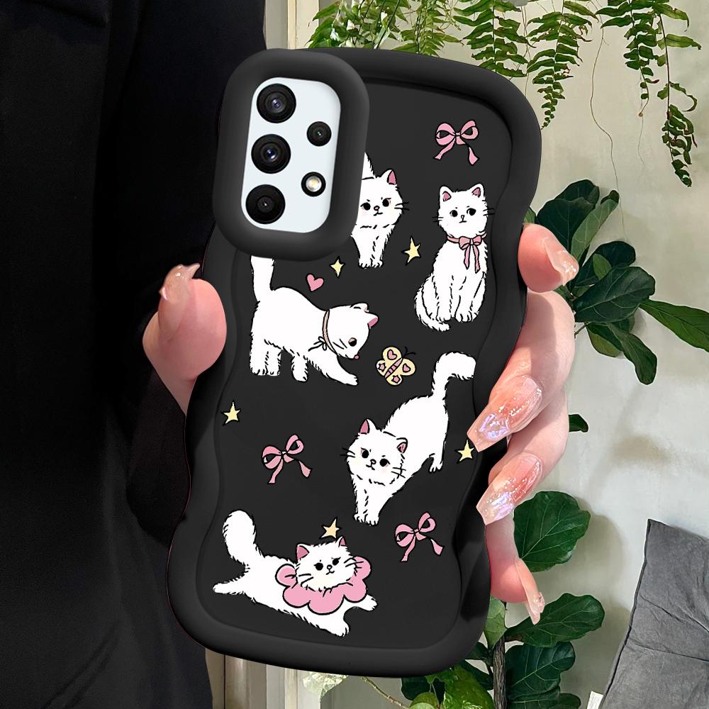 

Окрашенный узор Big Wave Edge Мягкий силиконовый материал Macaron чехол для телефона противоударный защитный резиновый чехол для Samsung Xiaomi Poco Redmi Redmi 10A