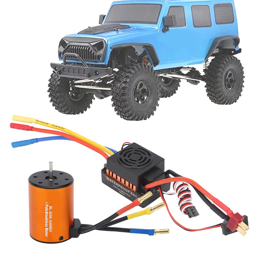 3650 4300KV Brushless Motor 60A ESC Upgrade Parts Accessory for 1/10 RC Car Model