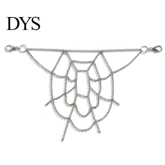 Metal Trouser Chain Gothic Spider Web Chain, Punk Jeans Pants Waist Jewelry Decorative Body Clothing Accessory for Men Women