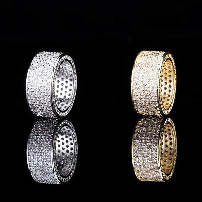 Five-Row Diamond Ring, Popular Universal Ring, Popular Jewelry For Men And Women