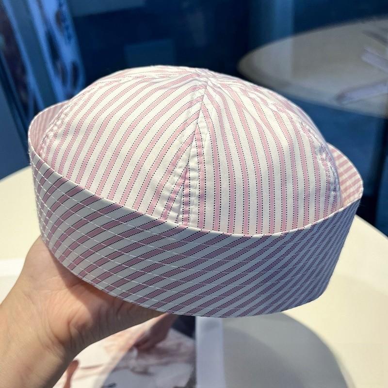 Stylish Striped Sailor Hat For Women Summer Lightweight Breathable Fashion Accessory