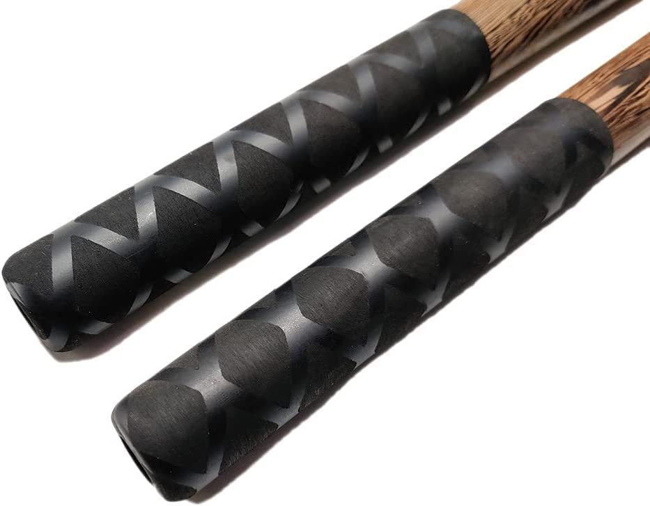Premium Taiko Drumstick Set 2cm with Black Wood Grain for Percussion and Authentic Taiko Drumming R-STYLE (30cm Long, Diameter)
