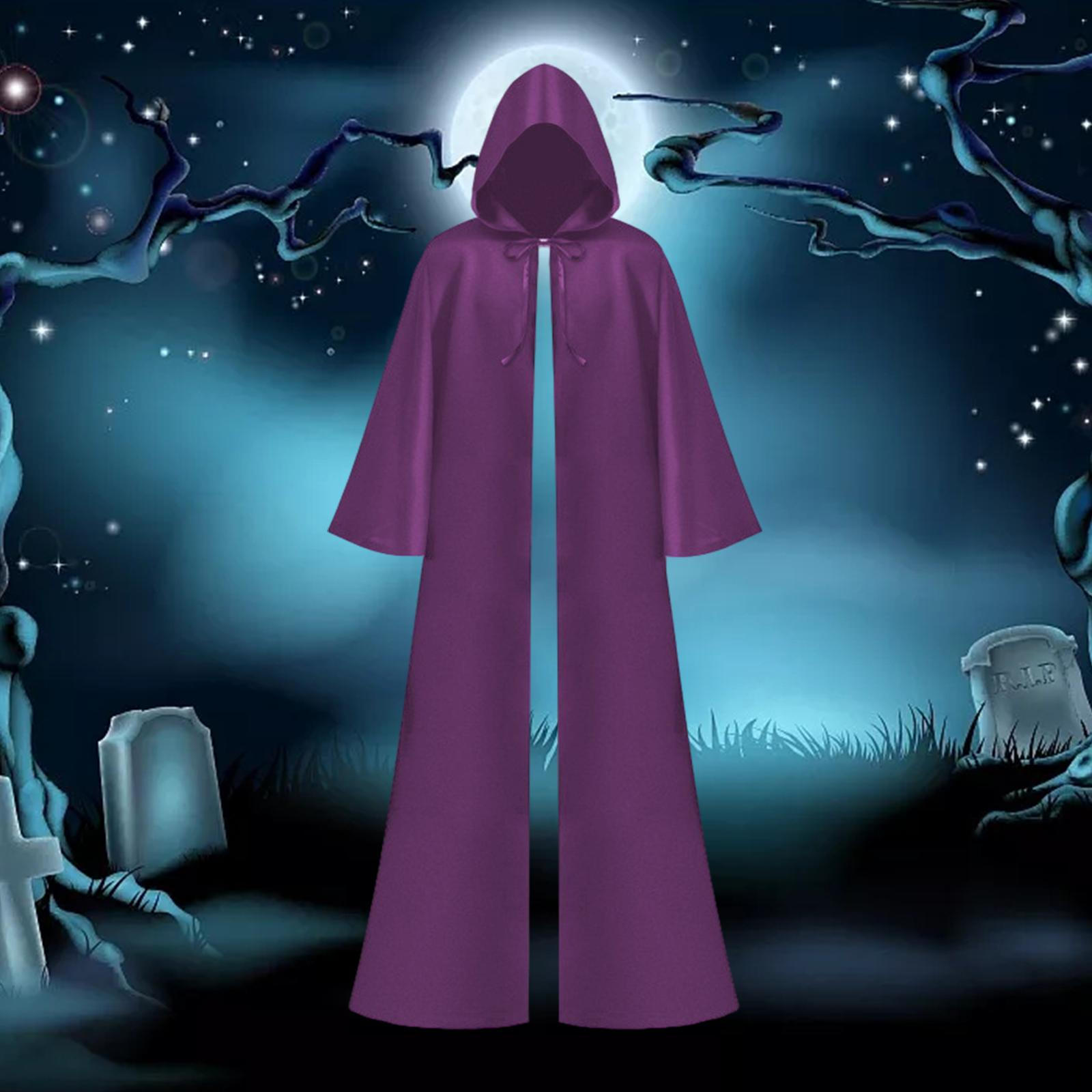 

Halloween Cloak Masquerade Dress up Devil Outfit Long Cape Death Robe Cosplay for