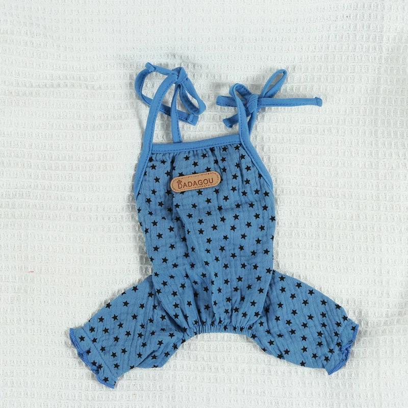 

Summer Dog Overalls Jumpsuit Puppy Small Dog Costume Rompers Poodle Pomeranian Bichon Schnauzer Pet Clothing Dog Apparel 2025 XXL синій