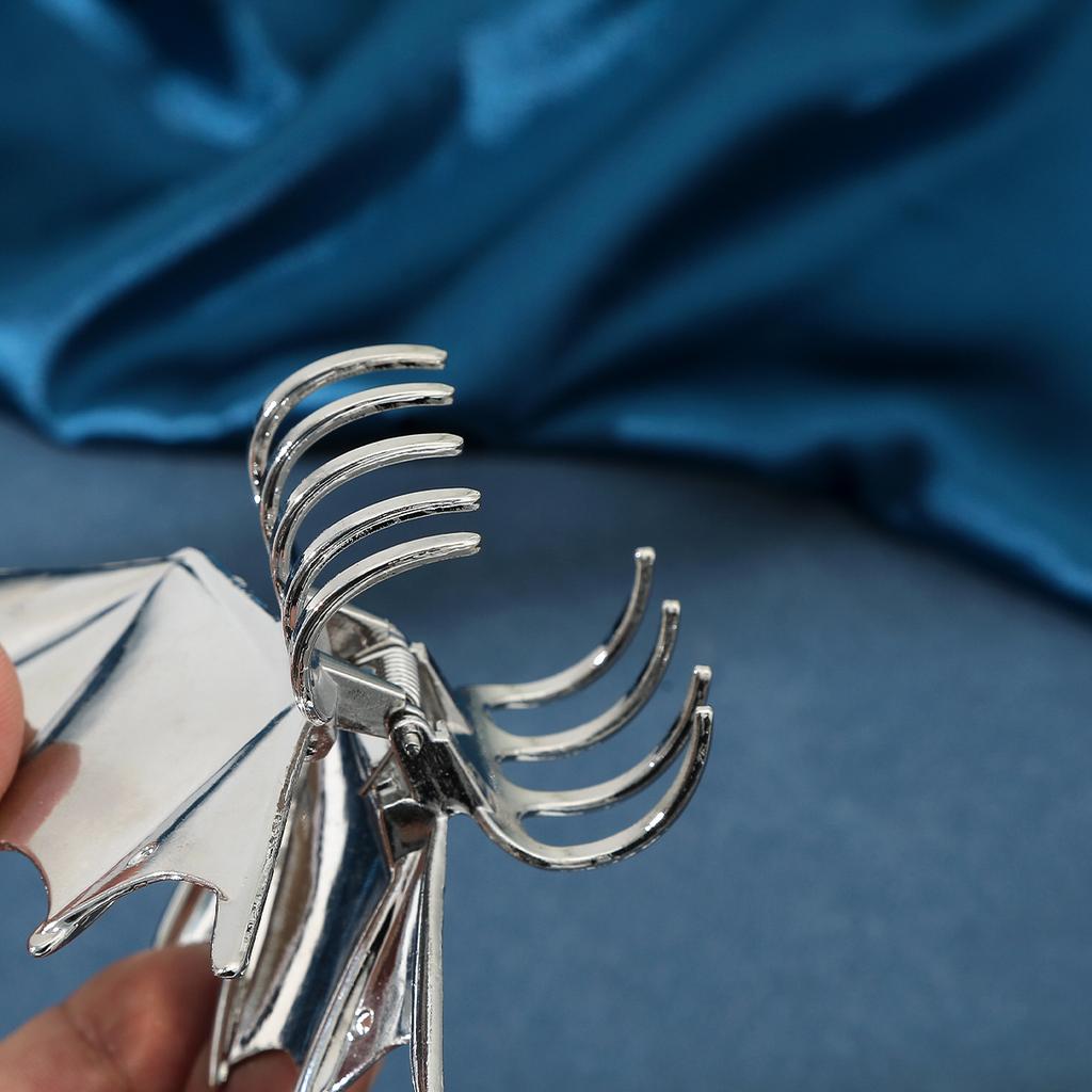 Clips de Păr Aliaj Băț Argintiu Rave Exagerat Agrafă de Păr Clip Gheară de Păr Fete Festival Coadă de Cal Accesorii de Păr Articole de Păr