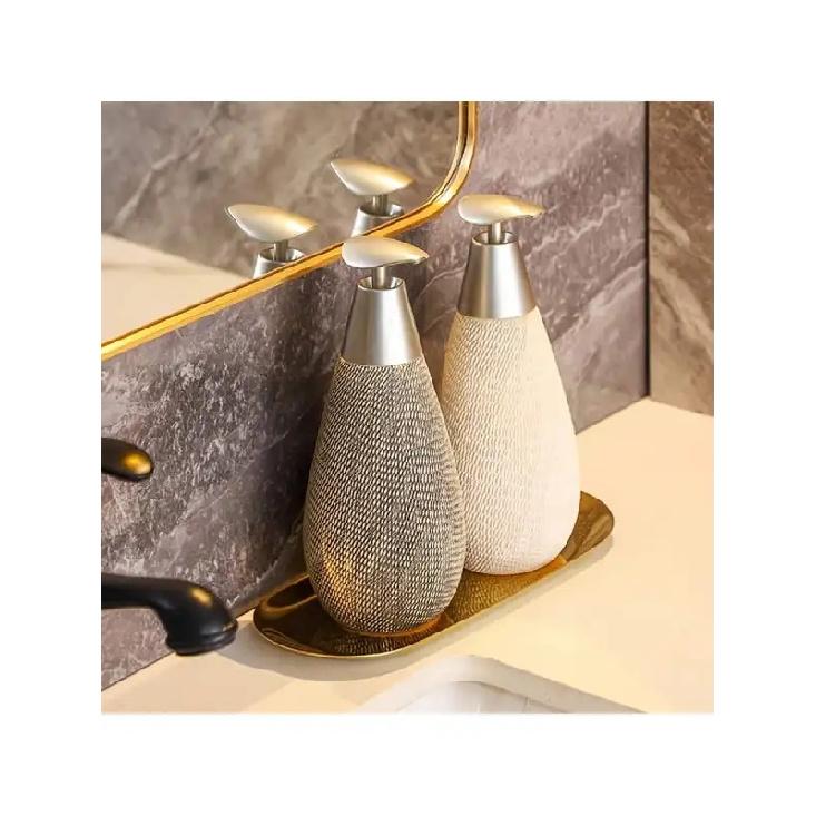 Creative Retro Style Ceramic Push-Type Soap Dispenser With Pump, Hand Soap Bottle, Suitable For Bathrooms Kitchens And Toilets