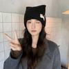 Embroidered Cat Cat's Ears Knitted Hat Soft Woolen Hat Sweet Warm Cap  Outdoor