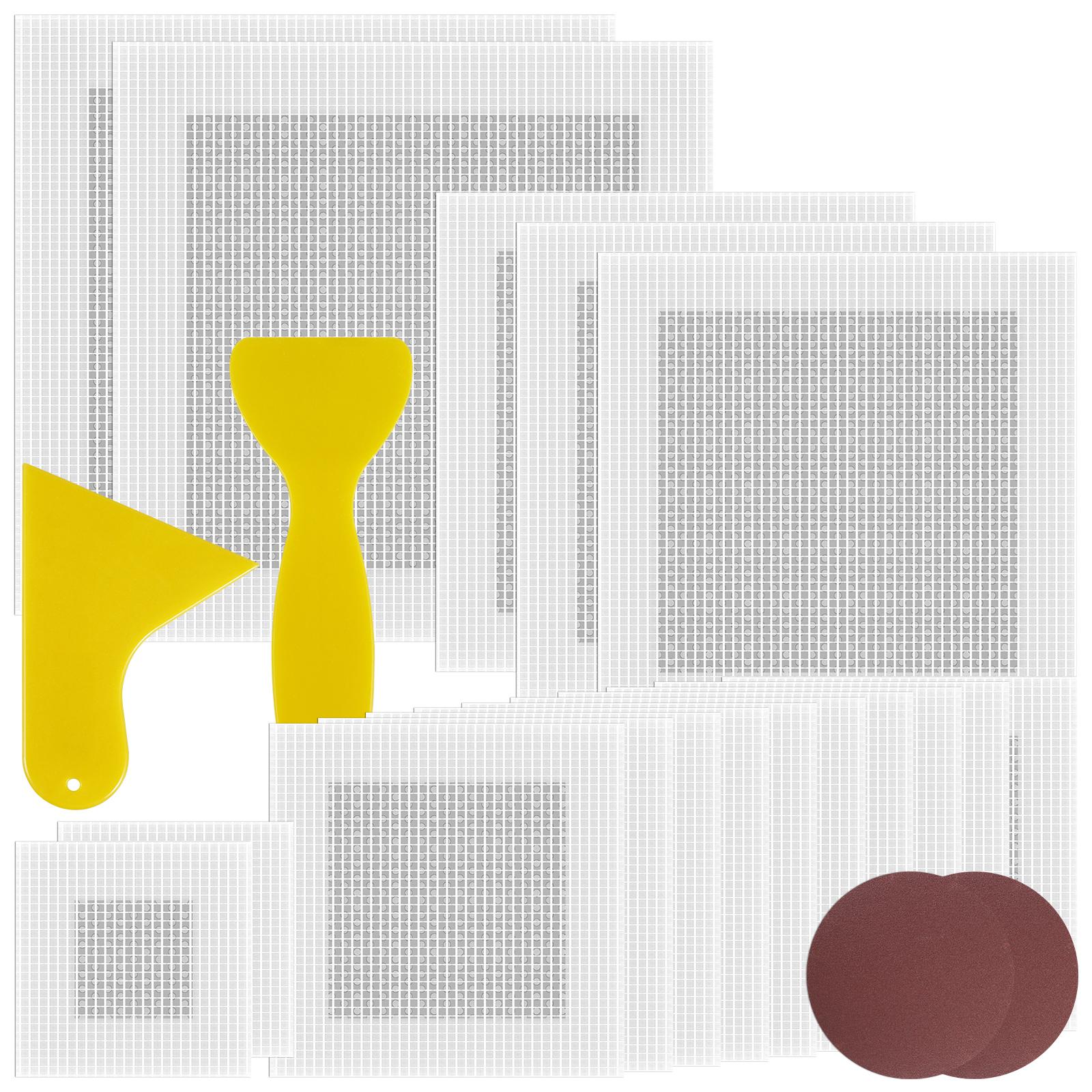 

21Pcs Mesh Wall Repair Patch Drywall Repair Kit 2/4/6/8inch Fiberglass Mesh Crack Patch Self Adhesive Drywall Repair Kit