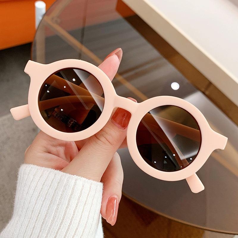 Children's sunglasses inset style round frame 1-7 year old baby sunglasses sun shading sun protection