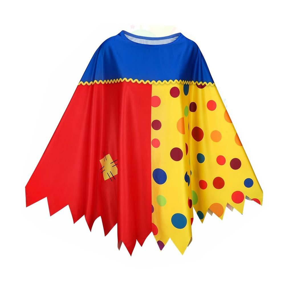 Clown Cape Cosplay Costume Set Halloween Party Role Play Outfit for Adults New