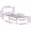 Bed Frame in White and Light Grey 75 x 190 cm Solid Pine Wood
