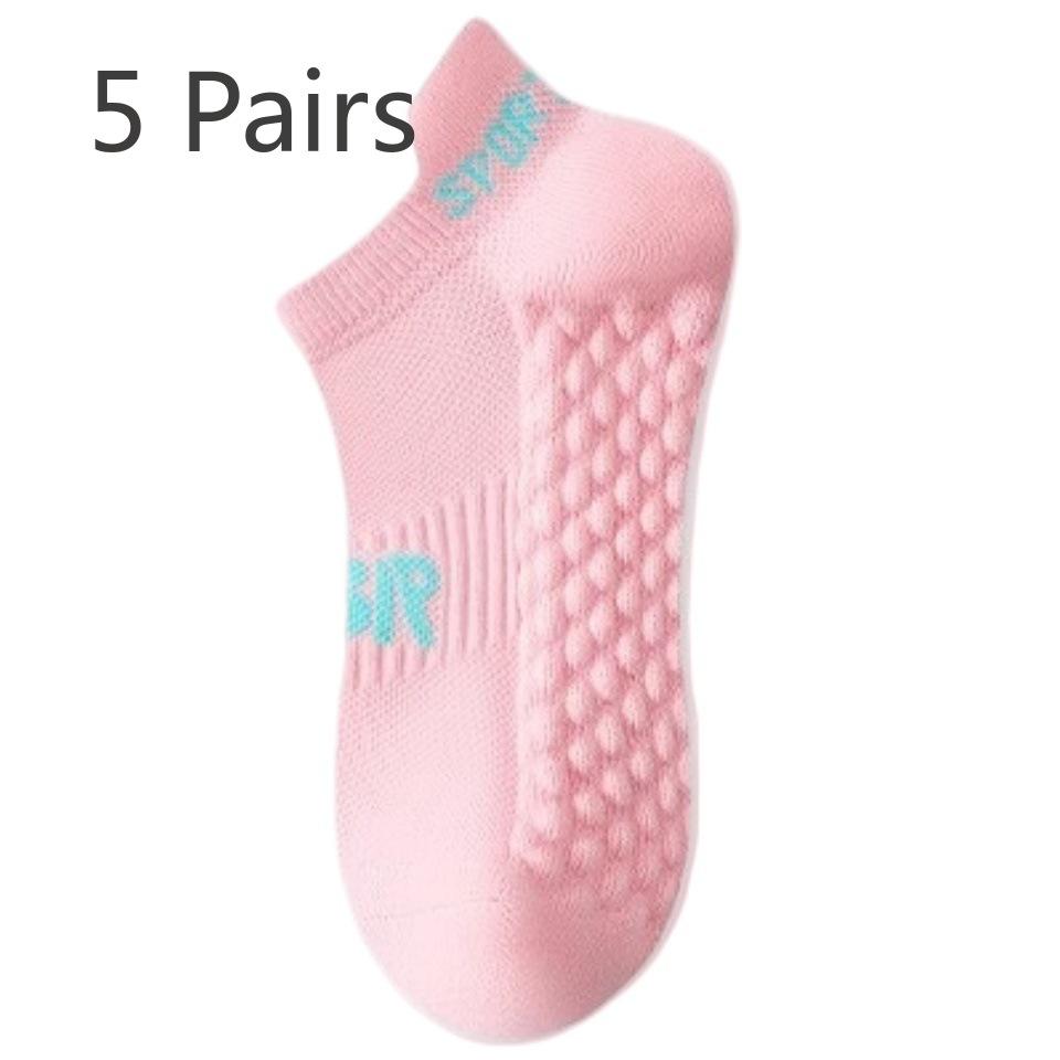 5 Pairs of Women's Cotton Thick Washcloth Bottom Marathon Running Professional Sports Socks