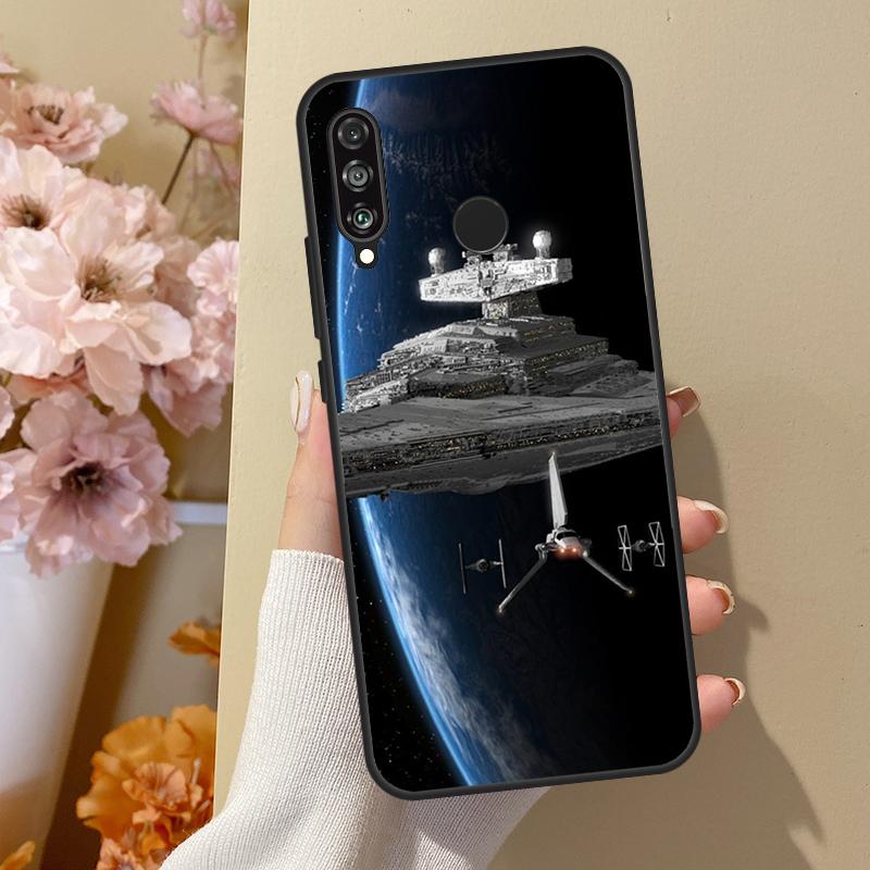 Space Ship Art For Huawei Nova 12i 8i 11i 12s 9 10 SE Y60 Y70 Y90 Y72 Y73 Y61 Y91 P60 Pro P30 P40 Lite Case