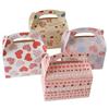 WTEMPO Printed Foldable DIY Paper Gift Boxes Valentine's Day Portable Boxes with Handles Universal Storage Boxes Party Decor Treat Boxes