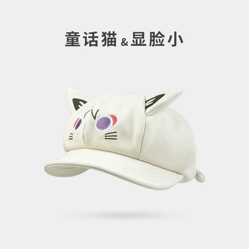 

Берет с кошачьими ушками Женский Осенне-зимний кос Рейнджеры Сказка Кошка Восьмиугольная Милая Черная Шляпа Художника L（54-60cm）