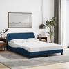 Vidaxl Bed Frame with Headboard Without Mattress, 140X200 Cm, Upholstered
