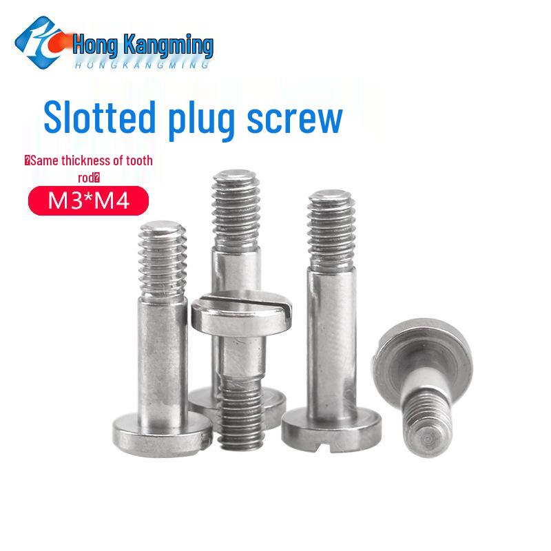 M3M4 Stainless Steel Slotted Set Screw & Half-Threaded Rod