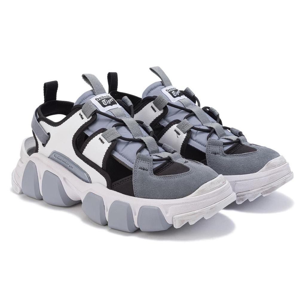 Onitsuka Tiger Dentigre Cage Comfortable Versatile Beach Sandals Unisex Sandals Gray White 1183B260-100