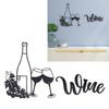 Metal Wine Themed Wall Decor Black Wine Letter Wall Decor Vine Metal Wall Decoration  Restaurant