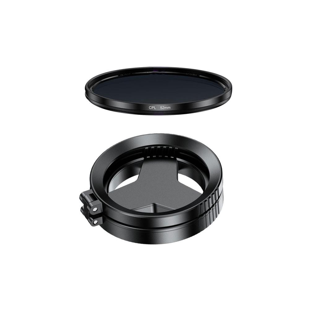 2 in 1 Magnetic Phone Filter Lens 52mm CPL Polarized Star Filters Glare Reduction Foldable Polarized Lens &