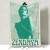 Celebrity ZZendaya Throw Soft Warm Flannel Throw Blanket Multiuse for Sofa Bed Office Nap