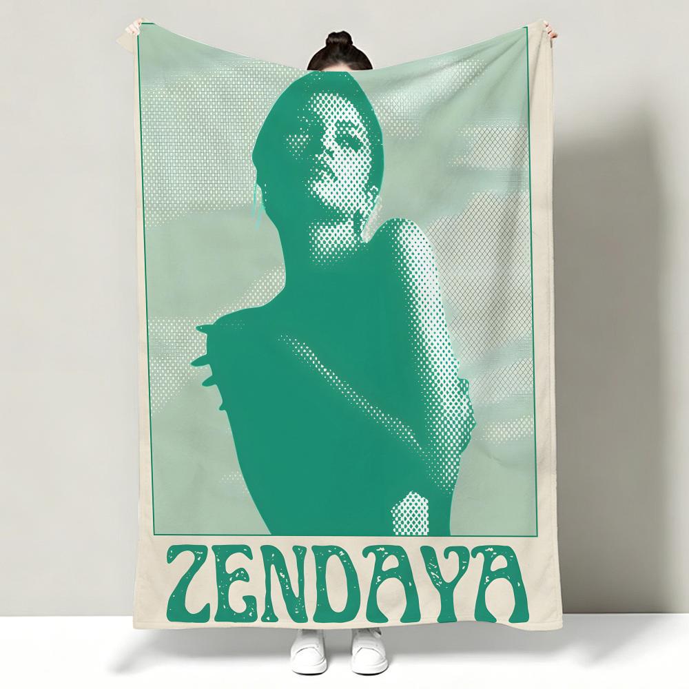 Celebrity ZZendaya Throw Soft Warm Flannel Throw Blanket Multiuse for Sofa Bed Office Nap