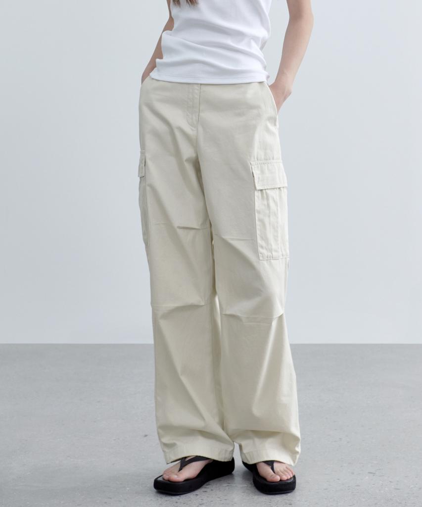 MUSINSA STANDARD WOMAN Women'S Wide Cargo Pants [Cream]