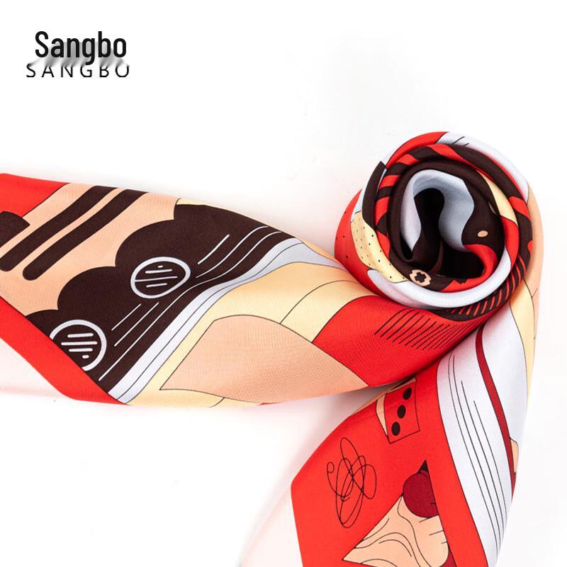 SANGBO Blooming Youth 9090 Mulberry Silk Twill Scarf