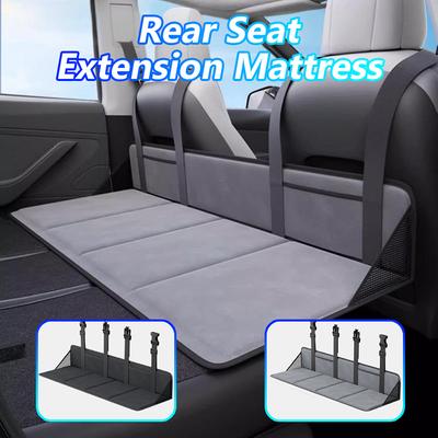 Car Rear Seat Extension Mattress Suv Skin-Friendly Flannel 4-Layer Non-Inflatable Travel Bed Universal for Traveling/Camping