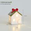 Christmas Ceramic Glowing Tree House Ornament - Desktop Scene Decoration Prop & Gift