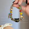 Color Woven Rope Beaded Cat Bracelet Women's New Niche Design High-end Bracelet Bracelet Gift