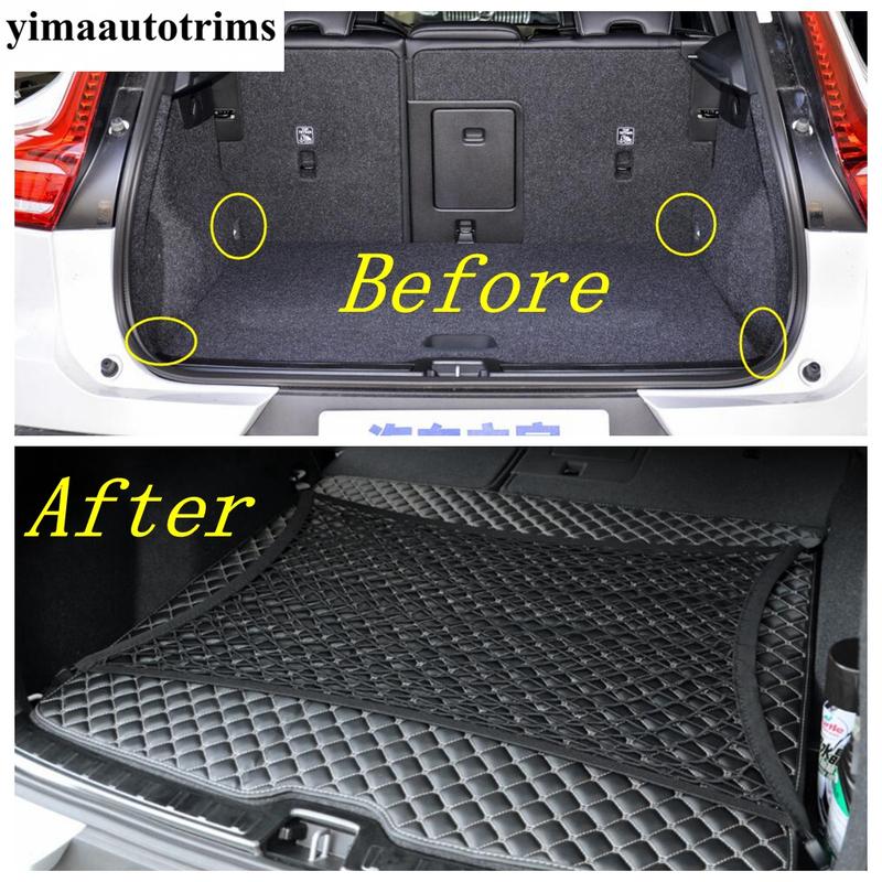 Car Rear Tail Trunk Luggage Mesh Net Storage Bag Organizer Cargo Network Accessories Interior Fit For VOLVO XC40 2018 - 2025